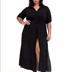 TORRID CRINKLE MAXI SWIMSUIT COVERUP